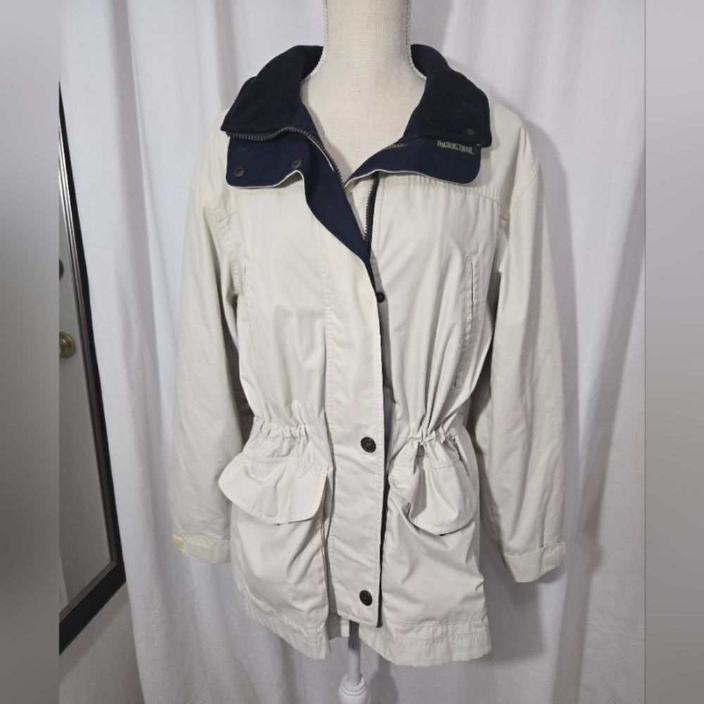 Vintage Pacific Trail Raincoat Jacket Flannel Lined Vintage Adult Sz M